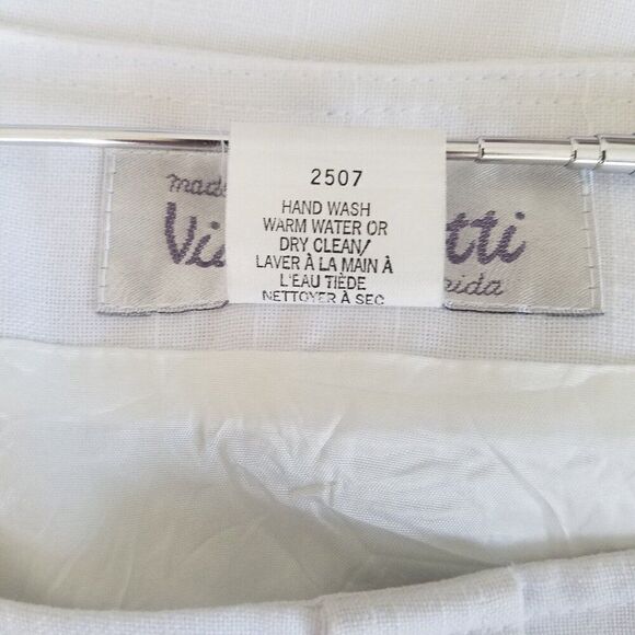 VIA CONDOTTI Vintage Career Skirt Womens Size 4 Classy White Knee Length Pleated - Picture 10 of 10